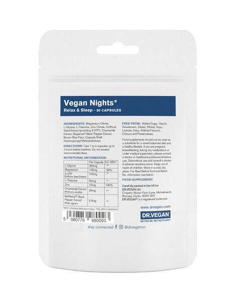 DR.VEGAN Vegan Nights® | 30 Day Supply | 1 Capsule Per Day