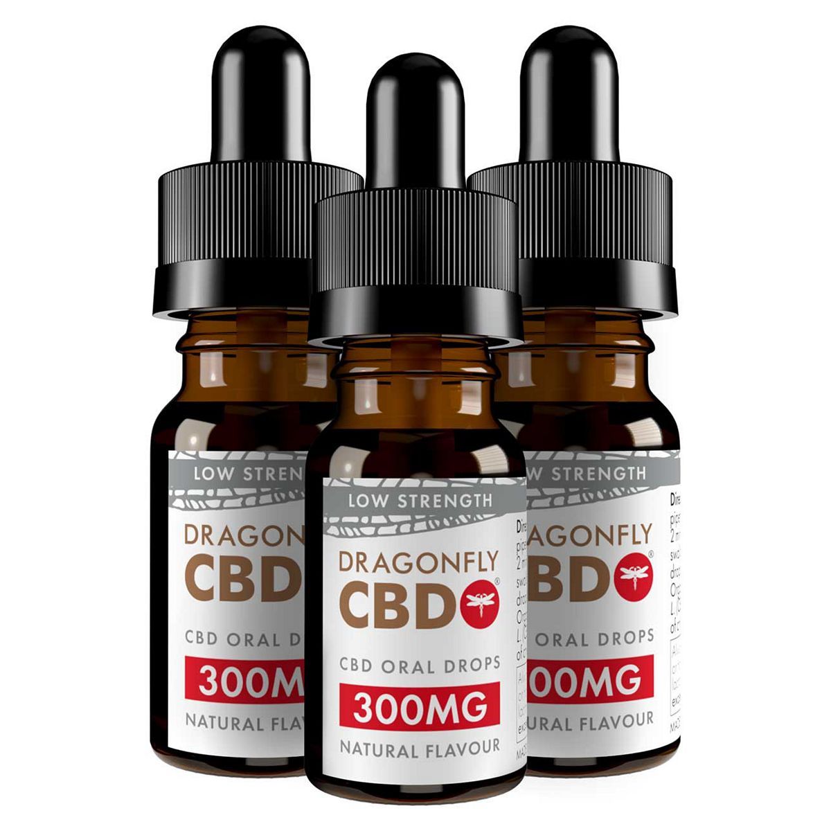 Dragonfly CBD Cannabidiol Oil 300mg 3.3% 10ml x 3 Bundle