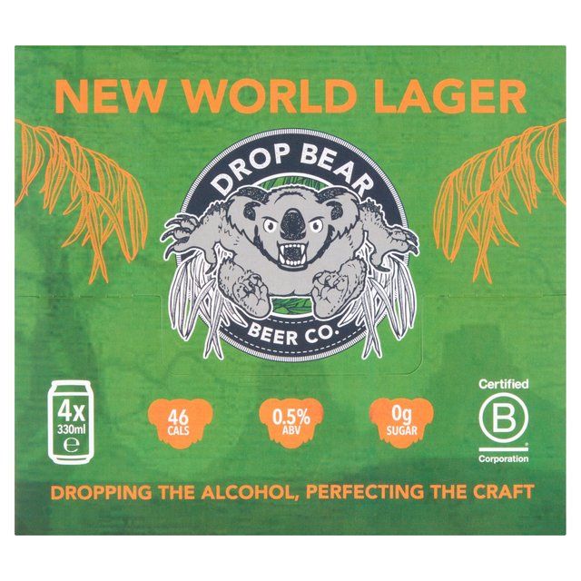 Drop Bear Beer New World Lager 4 pack 4 x 330ml