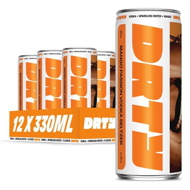 DRTY Mango Passion Vodka Seltzer 12 x 330ml