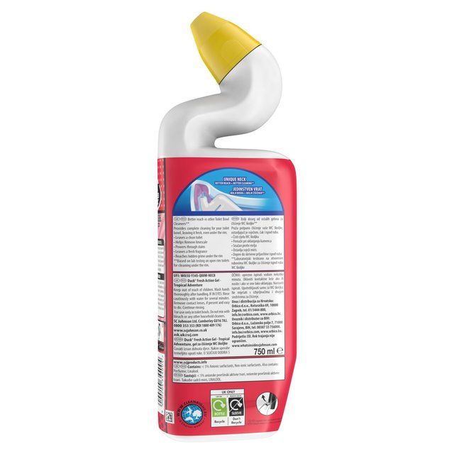 Duck Deep Action Gel Toilet Liquid Tropical Adventure 750ml