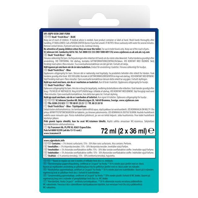 Duck Toilet Fresh Disc Duo Refills Blue 2 x 36ml