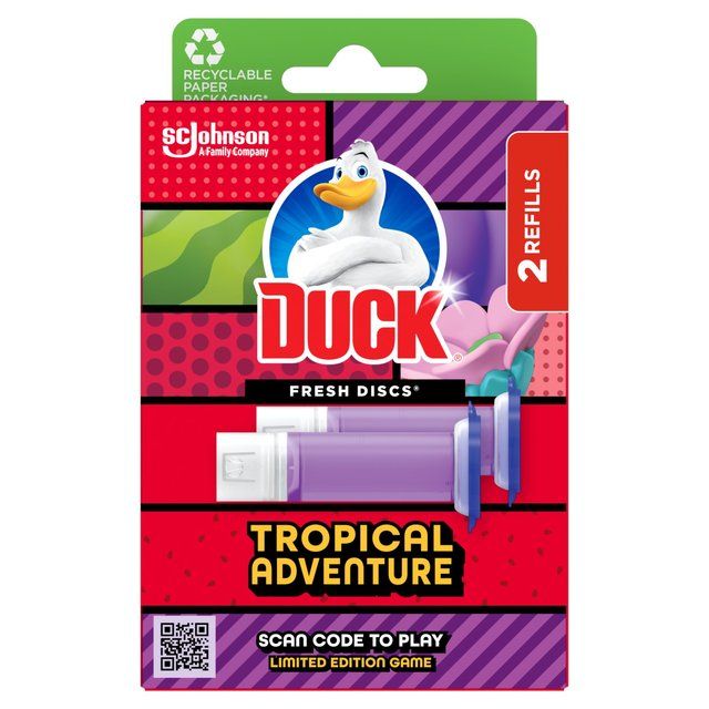 Duck Toilet Fresh Discs Duo Refills Tropical Adventure 2 x 36ml