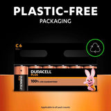 Duracell Plus 100% C Alkaline Batteries 4 per pack