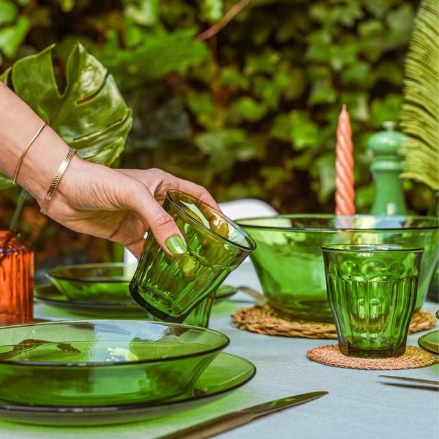 Duralex Picardie Jungle Green Tumbler 25cl (8 3/8 oz) 6 per pack