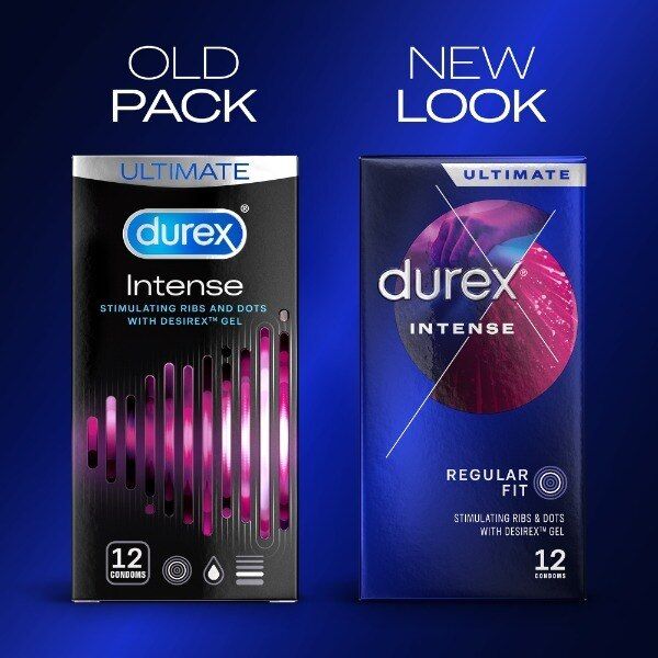 Durex Intense Condoms Ribbed & Dotted Regular Fit 12s