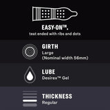 Durex Intense Condoms Ribbed & Dotted Regular Fit 18 per pack