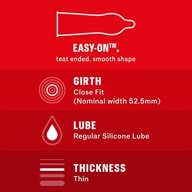 Durex Thin Feel Condoms Enhanced Sensitivity Close Fit 12 per pack