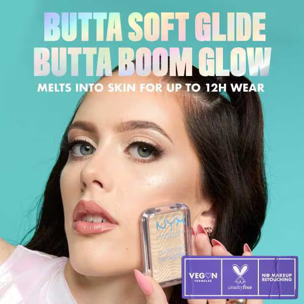 NYX Professional Makeup Buttermelt Highlighter Butta Bronze, imported from the UK