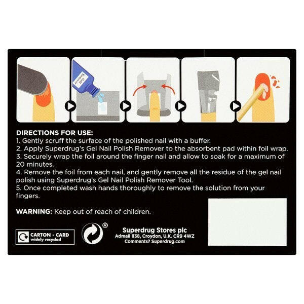 Superdrug Foil Nail Wraps Box of 24 Pack GOODS Superdrug