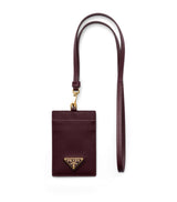 Prada Saffiano Leather Badge Holder ID Tag