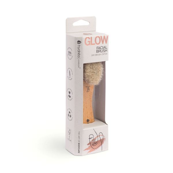Hydreá London glow facial brush natural bristles imported from the UK
