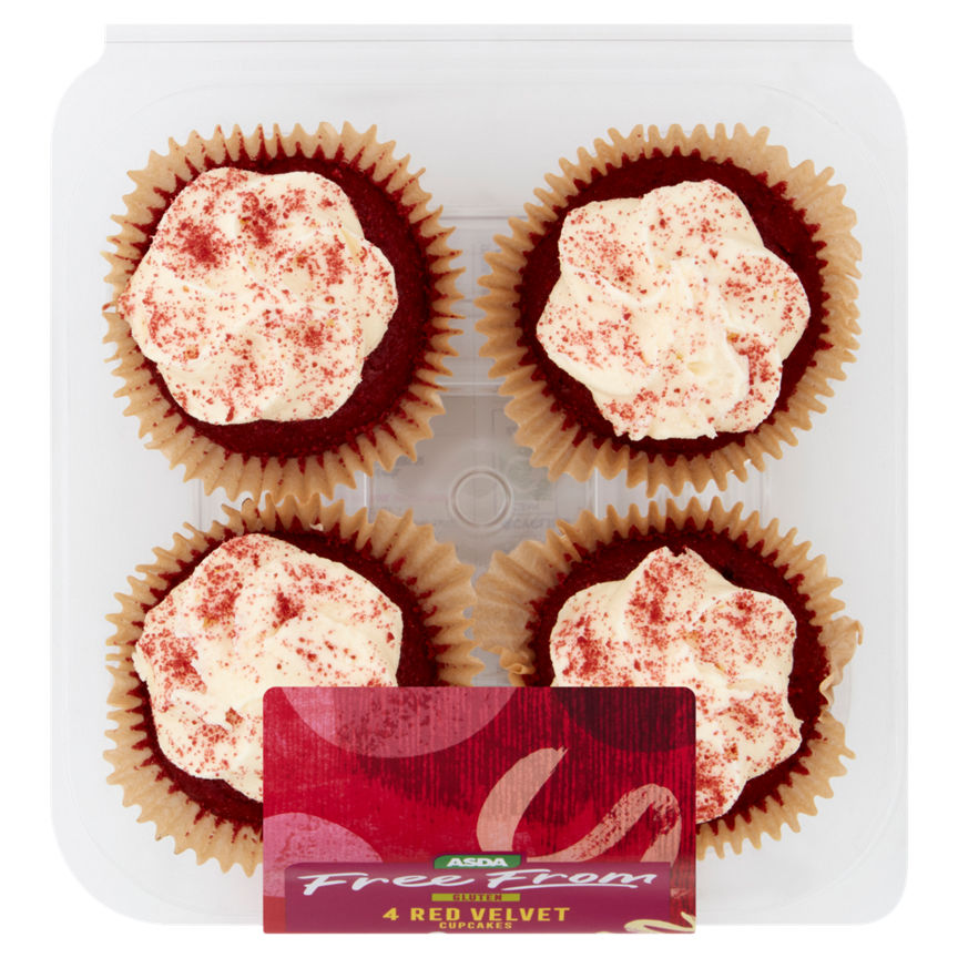 ASDA Free From 4 Red Velvet Cupcakes - McGrocer