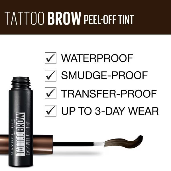 Maybelline Eyebrow Gel Tint Dark Brown, imported from the UK