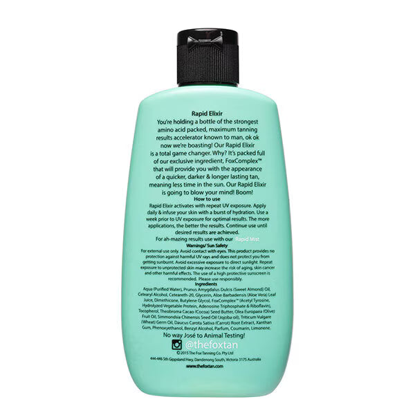 Fox Tan Rapid Tanning Elixir 120ml - British product