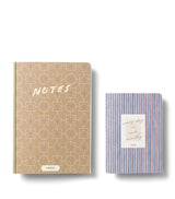 Notebook Set with A5 and A6 Lined Paper Notebooks, 80 Pages Each