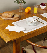 Linen Embroidered Placemat 35cm x 50cm