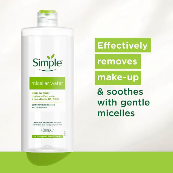 Simple micellar cleansing water limited edition 400ml (British brand)