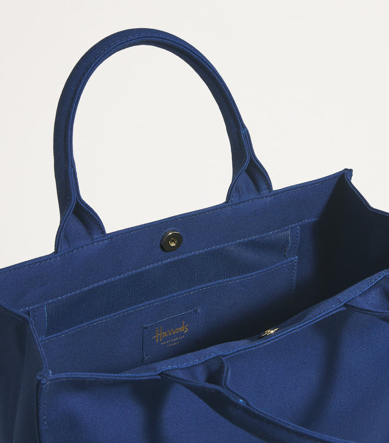 Harrods cotton logo tote bag medium, UK version