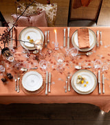 Linen Embroidered Tablecloth with Vine and Leaf Pattern 170cm x 320cm