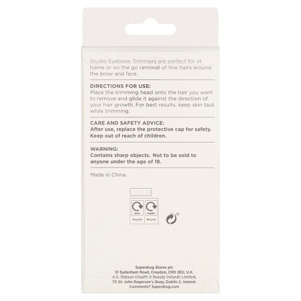 Studio London Brow Trimmer/ Razors GOODS Superdrug