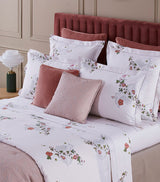 Organic Cotton Sateen Floral Print King Fitted Sheet 150x200cm
