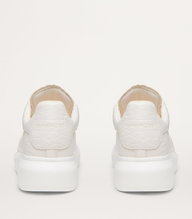 McQueen leather oversized sneakers with platform sole, imported from the UK