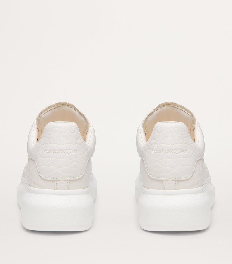 McQueen leather oversized sneakers with platform sole, imported from the UK