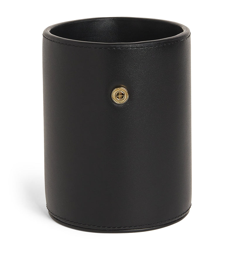 Harrods leather pen pot, UK version
