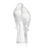 Lalique Crystal Parakeets Sculpture