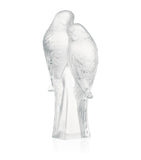 Lalique Crystal Parakeets Sculpture