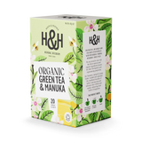 Heath & Heather Organic Green Tea Manuka 20 Tea Bags