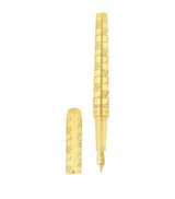 Extra Large Fountain Pen with Guilloché Engraving and Monogram Design 16cm