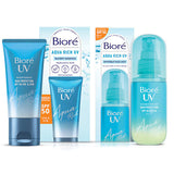 Biore Aqua Rich UV Sunscreen and Face Mist SPF 50 Bundle 50ml 60ml