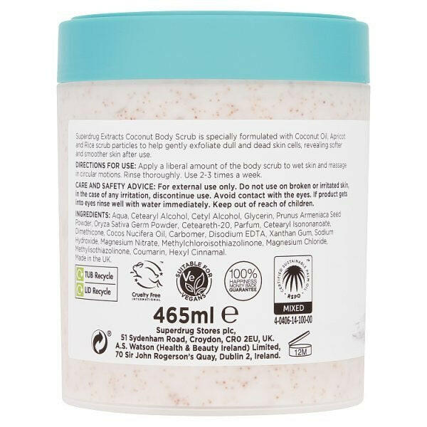 Superdrug Extracts Coconut Body Scrub GOODS Superdrug