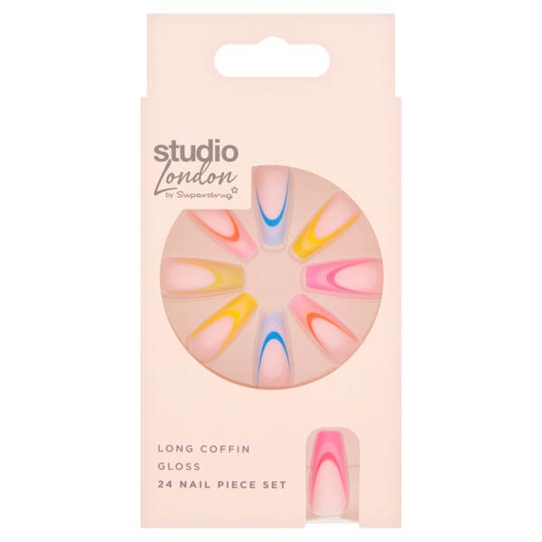 Superdrug Studio False Nails Bright Colour Tips GOODS Superdrug
