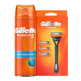 Gillette Fusion 5 Starter Kit Razor Bundle with 4 Blades and Shaving Gel