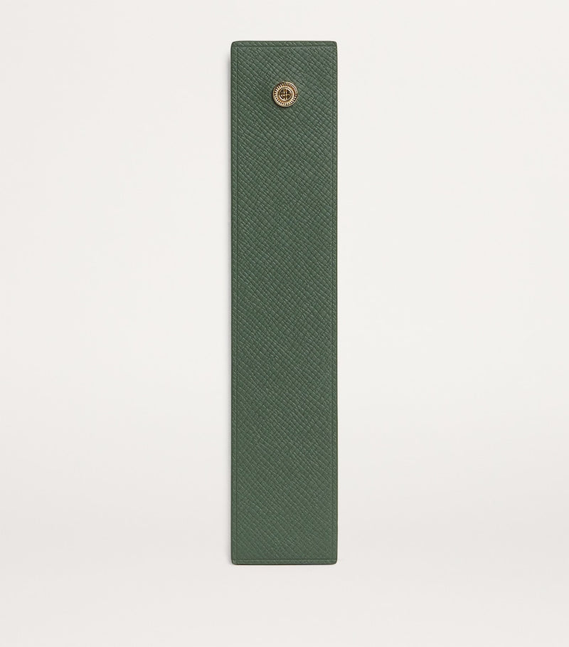 Harrods leather embossed-logo bookmark, UK version