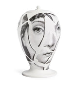 Porcelain Vase with Decorative Face Design 30cm