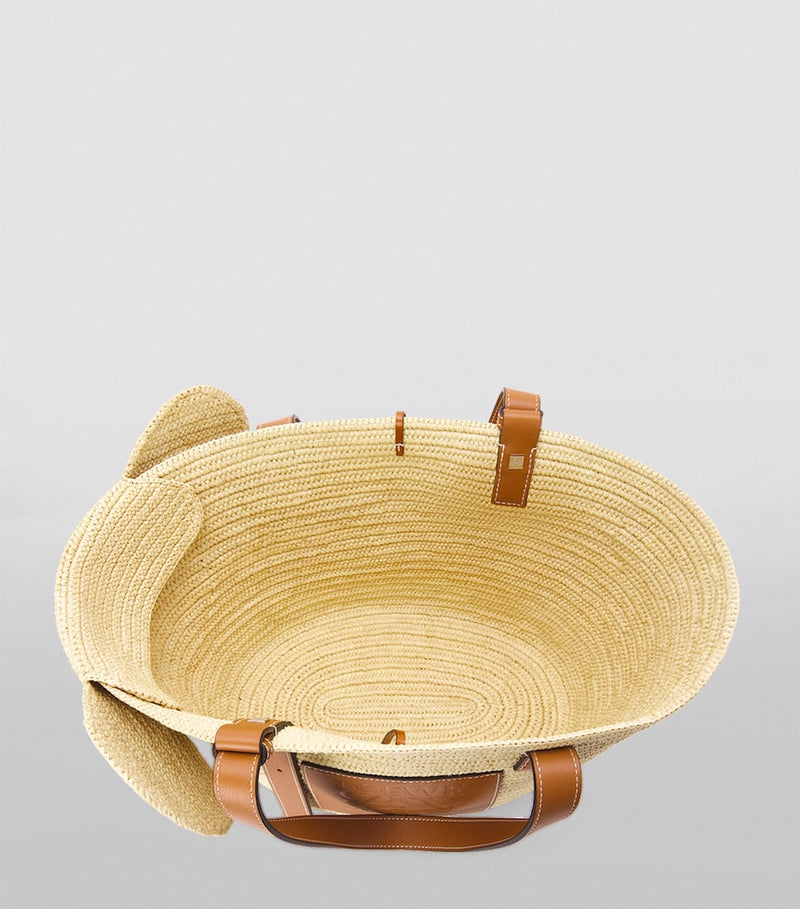 LOEWE Woven Elephant Basket Tote Bag