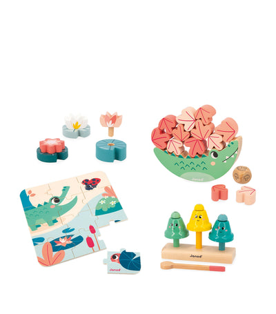 Janod Working On Their Concentration Box Learning Toy