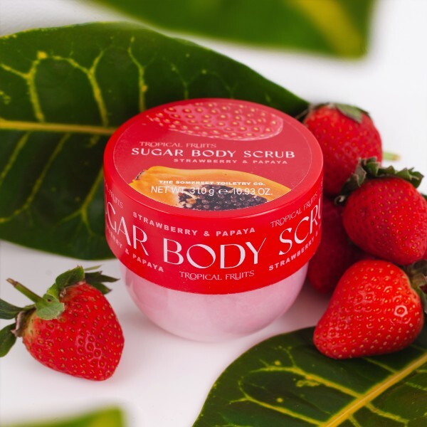 Sugar Body Scrub Strawberry & Papaya 310g (British brand)