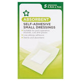 Superdrug Adhesive Wound Dressing Plaster Small 5.3cm x 7cm GOODS Superdrug