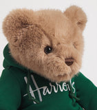 Harrods Henry Bear honey-hued soft toy with removable hoodie 25.5cm, UK version