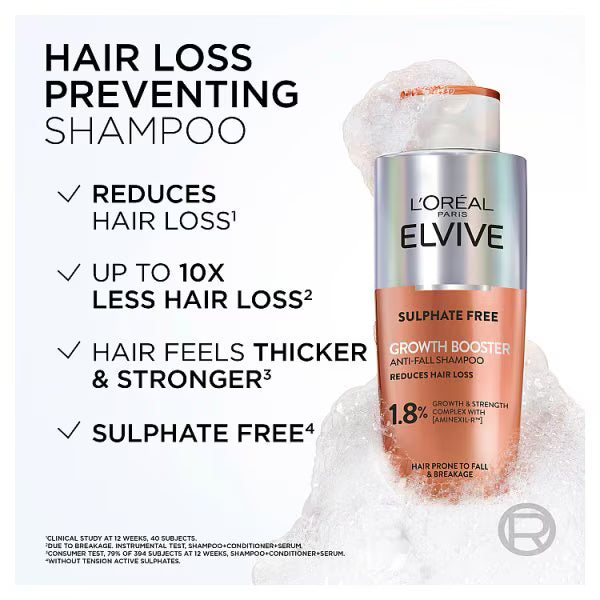 L'Oréal Paris Growth Booster Shampoo 200ml, imported from the UK