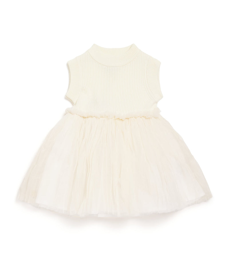 Donsje Xewa baby dress knitted-tulle 3 months-4 years - British product