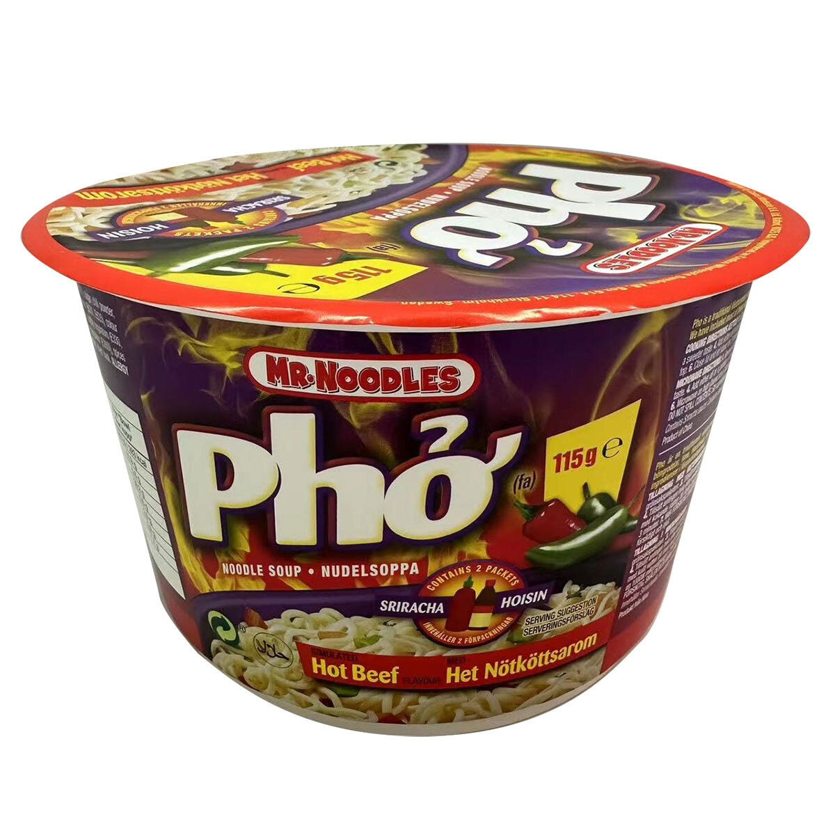 Mr Noodles Pho Hot Beef Noodle Soup, 12 x 115g - McGrocer