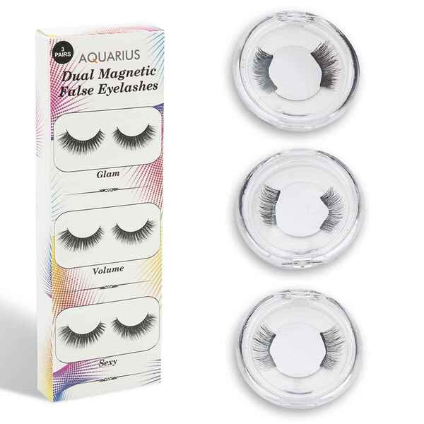 Aquarius Magnetic Eyelash 3 Pair Set - British product