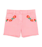 Stella McCartney Kids embroidered denim shorts for ages 3-14 years (British brand)