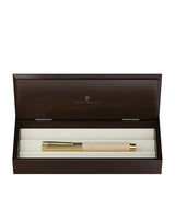 Hornbeam Wood Bloom Rollerball Pen with Gold Trim